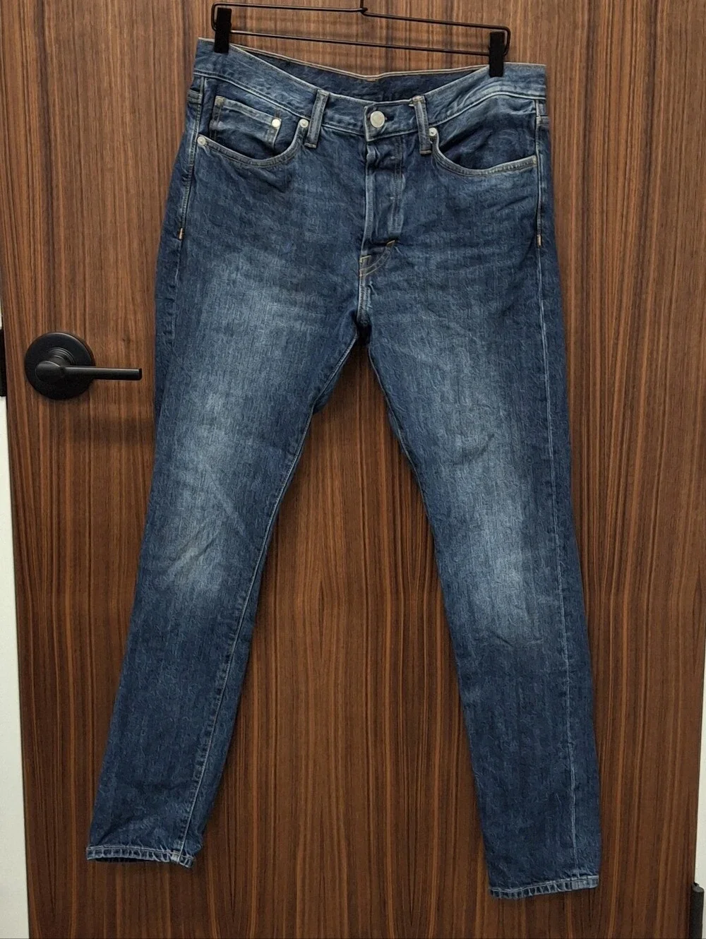 H&M Slim Straight Buttonfly Denim Jeans SZ 32